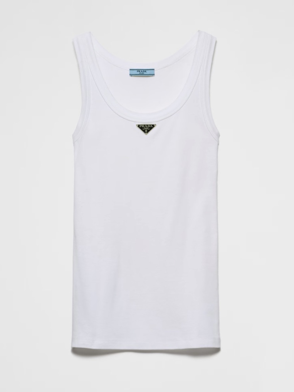 Prada Ribbed Knit Jersey Tank Top - Picture 3 of 5